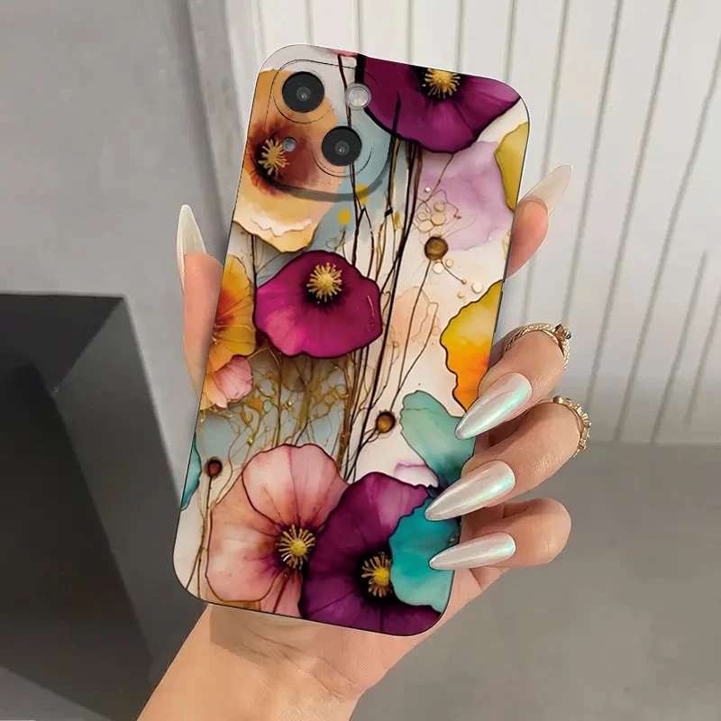 Etui na telefon Vintage Floral Pattern do Samsung Galaxy S25 S24 S23 S22 Ultra Plus S21 FE A56 A36 A35 A55 A34 A54 A33 A53 A52 Cover