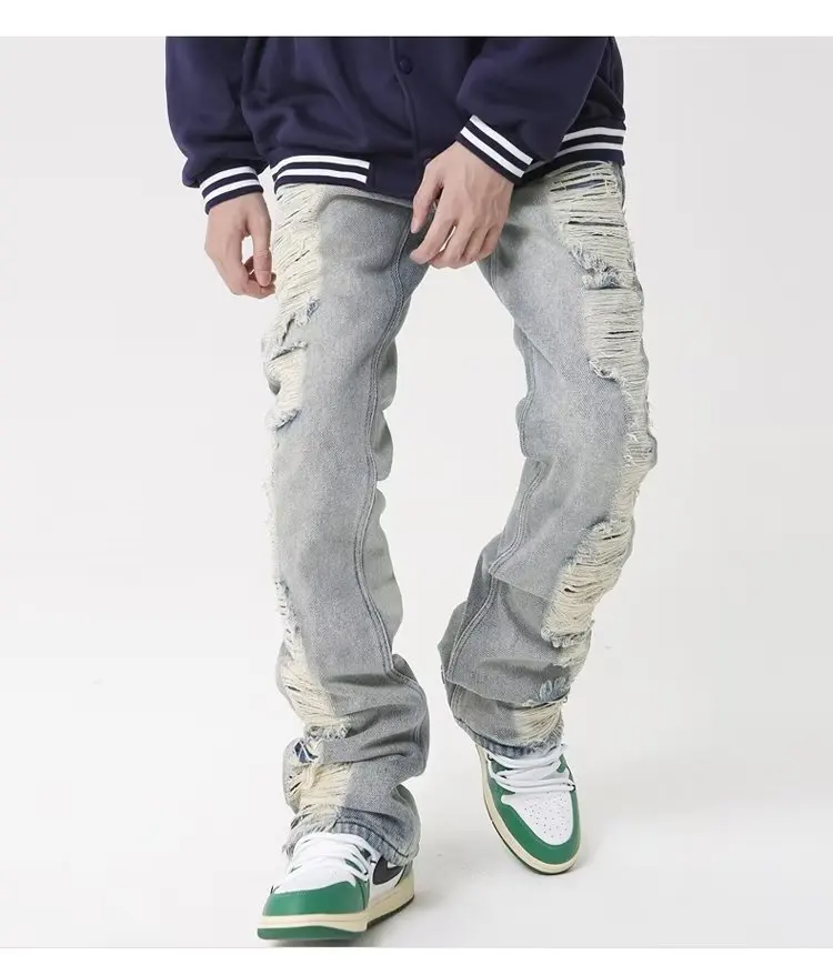 2026 Ropa Grunge Y2K Streetwear Zerrissene Baggy Jeans Hosen Herrenkleidung Gerade Hip Hop Gothic Denim Hosen Pantalon Homme – Detail 6