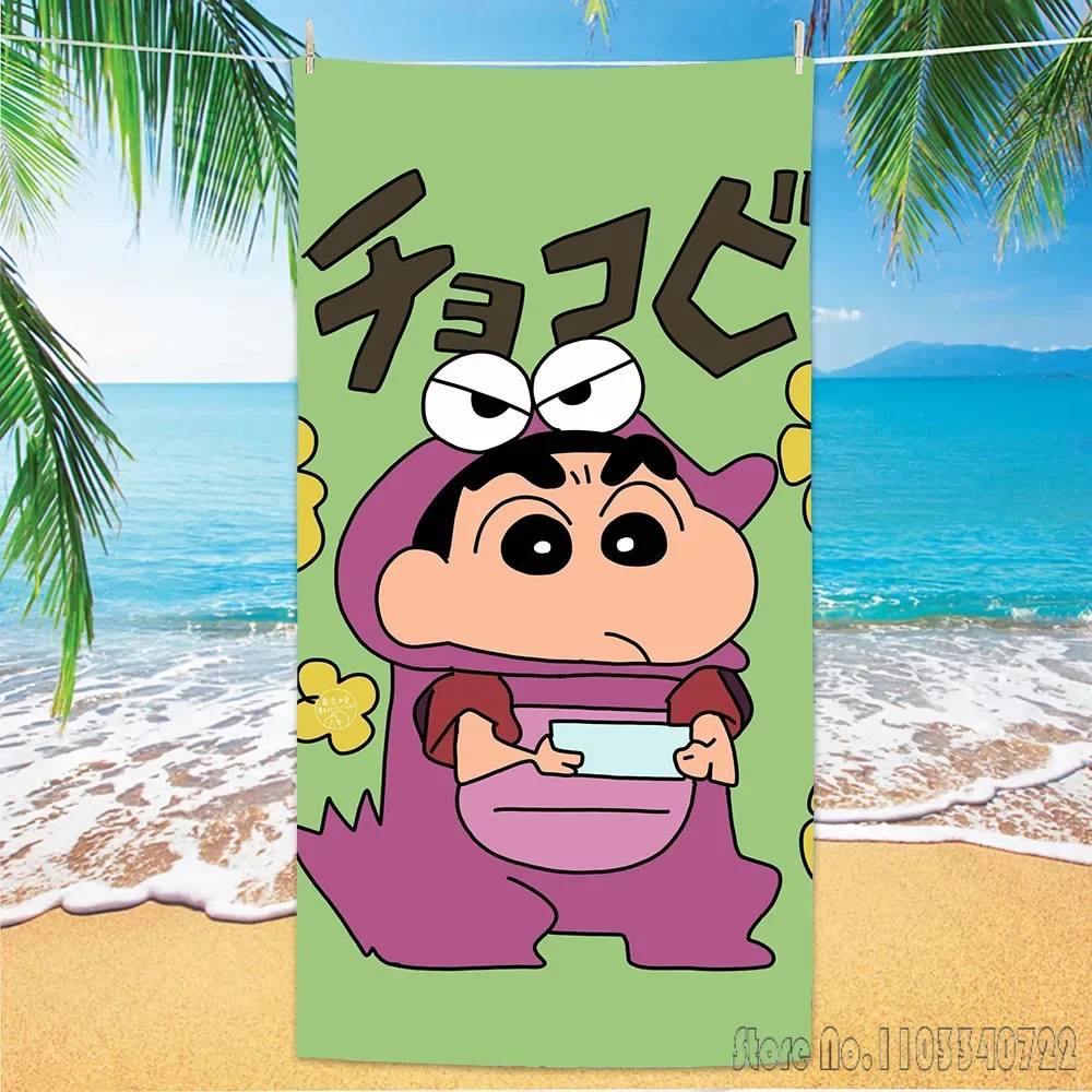 Cartoon~Crayon Shin chan Bath Towels Microfiber Beach Swimming Towel Decor for Kids Gift 75x150cm