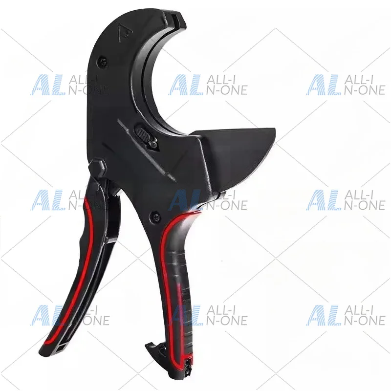 Ratchet Type Tube And Pipe Cutter For Cutting PEX, PPR, And PVC Plastic Hoses And Plumbing Pipes, 36/42/63/75mm OD, Safe Loc