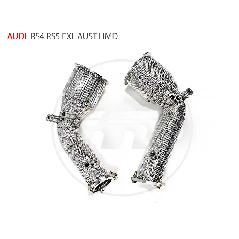 HMD Exhaust Manifold Downpipe for Audi RS4 RS5 Car Accessories With Catalytic converter Header intake manifolds