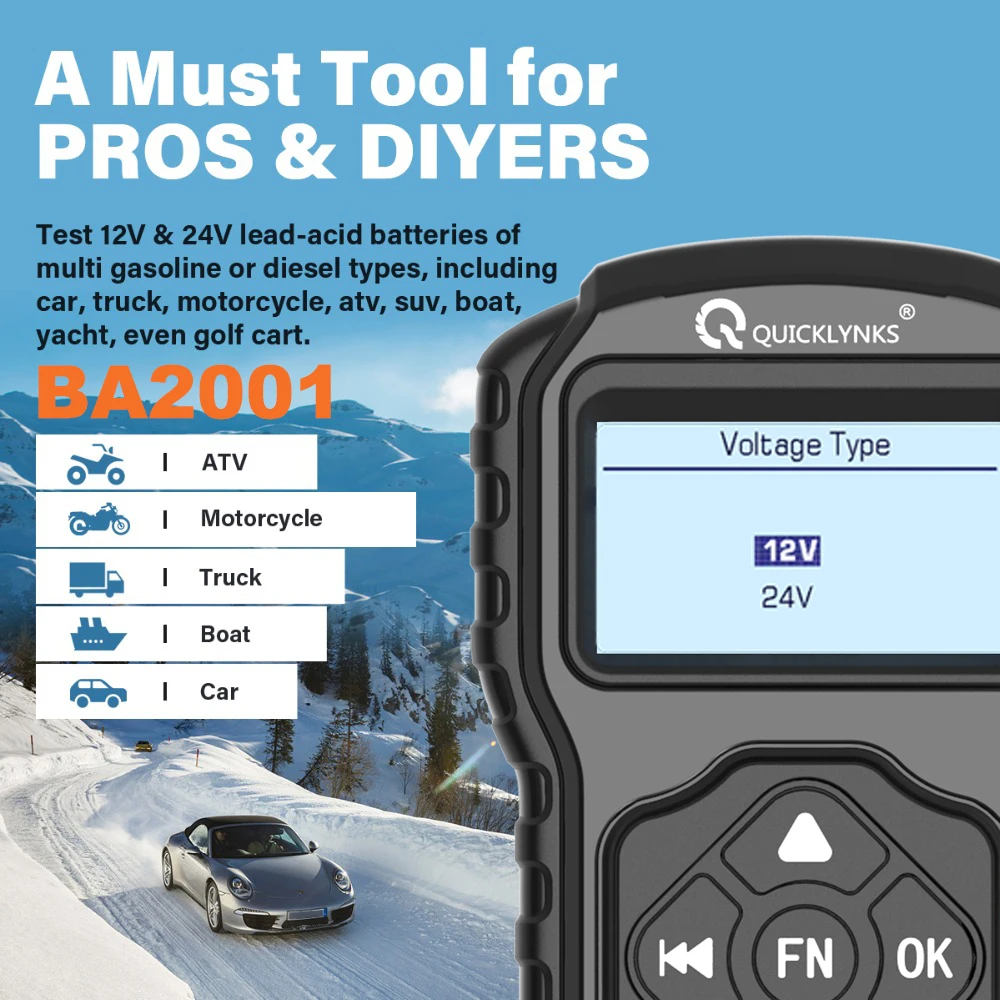 QUICKLYNKS BA2001 Vehicle Battery Tester