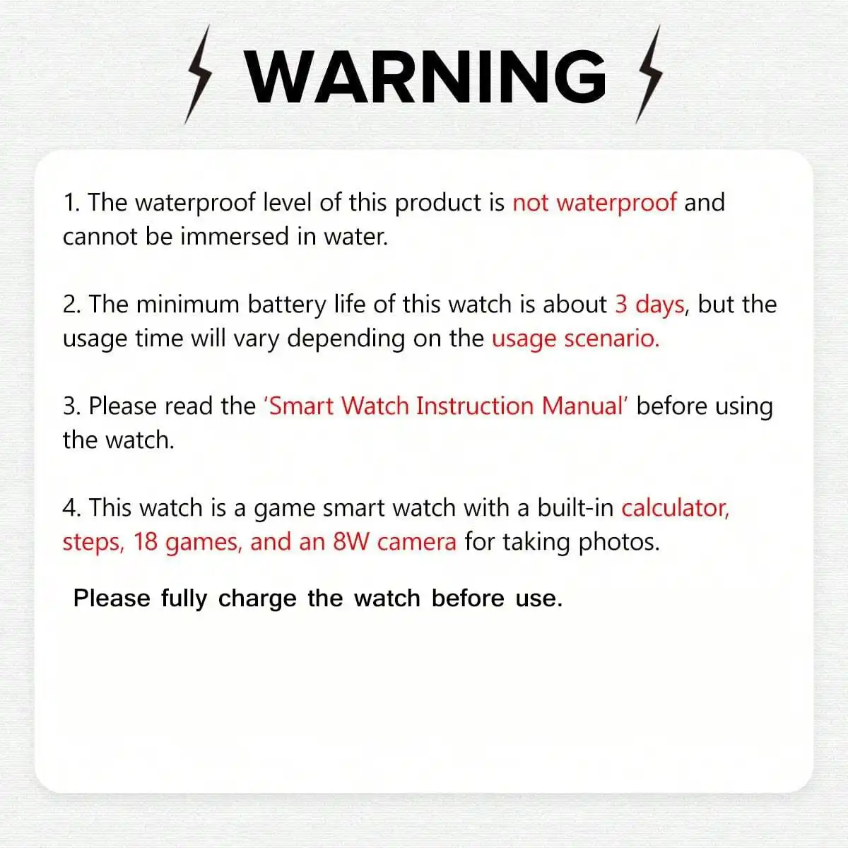 Kids Smart Watch That Saves Sweet Memories - Wireless Call, Music, Custom Wallpapers, Photo Album & Sedentary Reminder