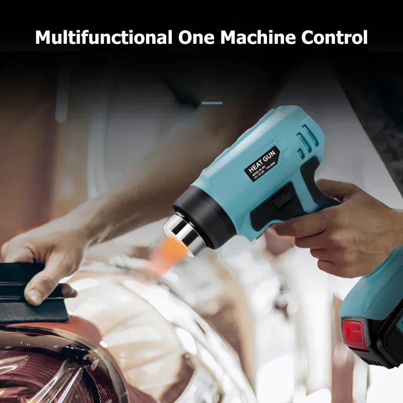 Portable Heat Gun with 4 Nozzle For Makita/Dewalt/Milwaukee/Bosch/Black Decker 18V 20V Li-ion Battery Cordless Electric Heat Gun