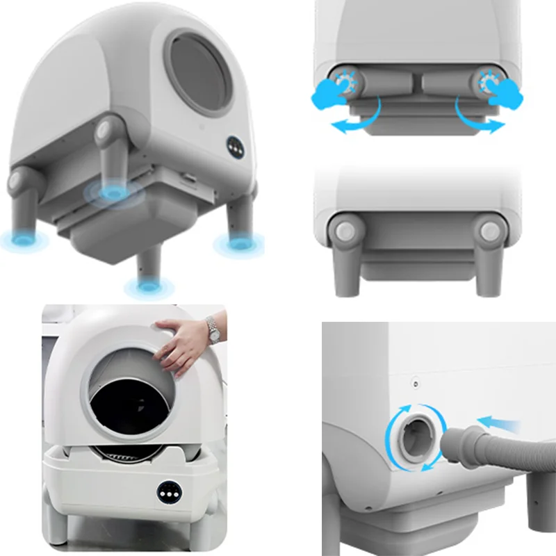 80L 5G Camera WIFI APP Smart 4 Gravity Sensors Cat Toilet Odor-Free Ventilating Pipe Automatic Self Cleaning Cat Litter Box