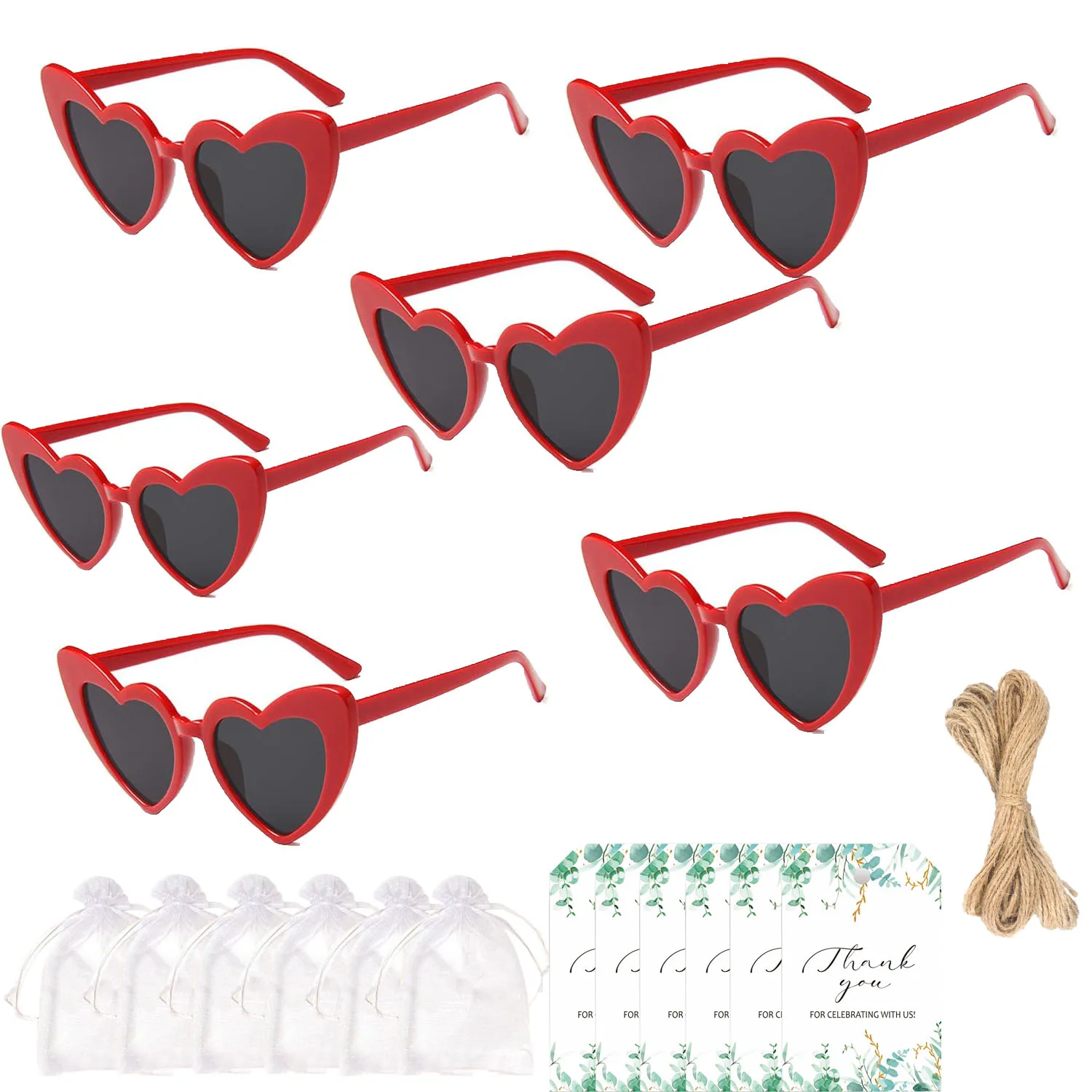 NONE Heart Shaped Sunglasses 4