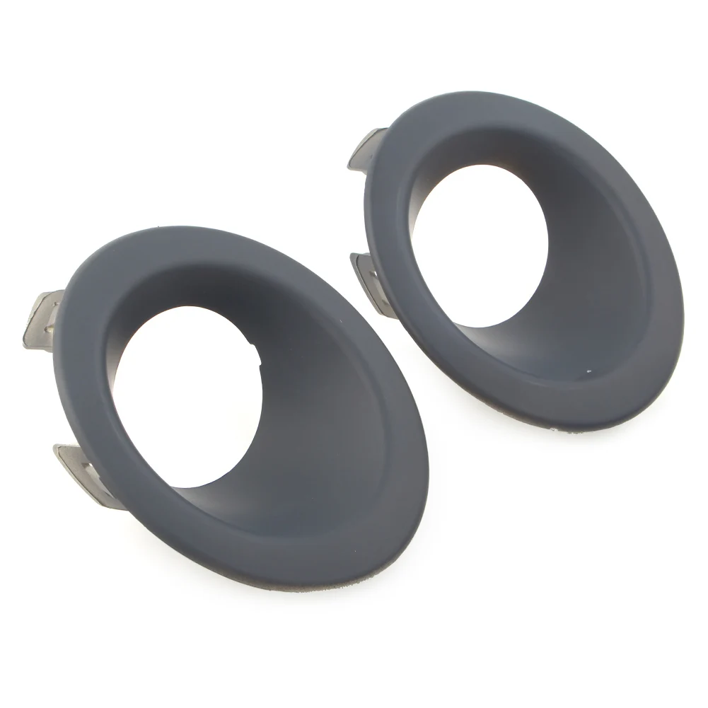 2x Auto Front Bumper Fog  Light Bezel For   LR2 Freelander 2 2008 2009 2010 2011 2012 2013 Matt Black ABS Plastic