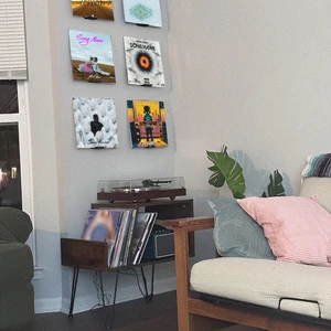 حامل ألبوم تسجيل الفينيل البسيط ، شاشة مثبتة على الحائط ، حامل مشغل ، رف تخزين ، إطار ، حافة ، 1 قطعة أفضل 6 حامل سجل فينيل مبيعا - رقم 2