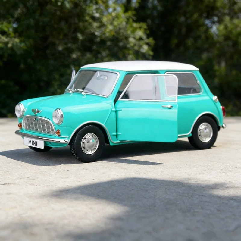 

1:18 Morris Mini Minor Cooper 1959, классическая старая модель автомобиля из сплава, литая под давлением металлическая модель автомобиля в стиле ретро, высокая имитация, подарок для детей