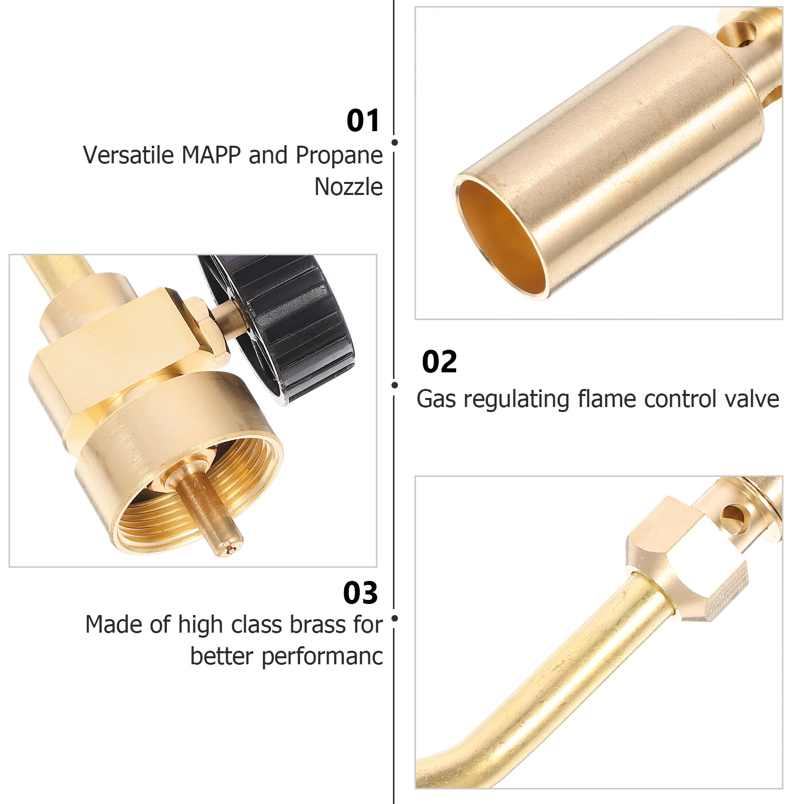 

Professional Brass Propane Torch Portable Torch Welding Accessory Precision Welding Heating Metal Melting Tool