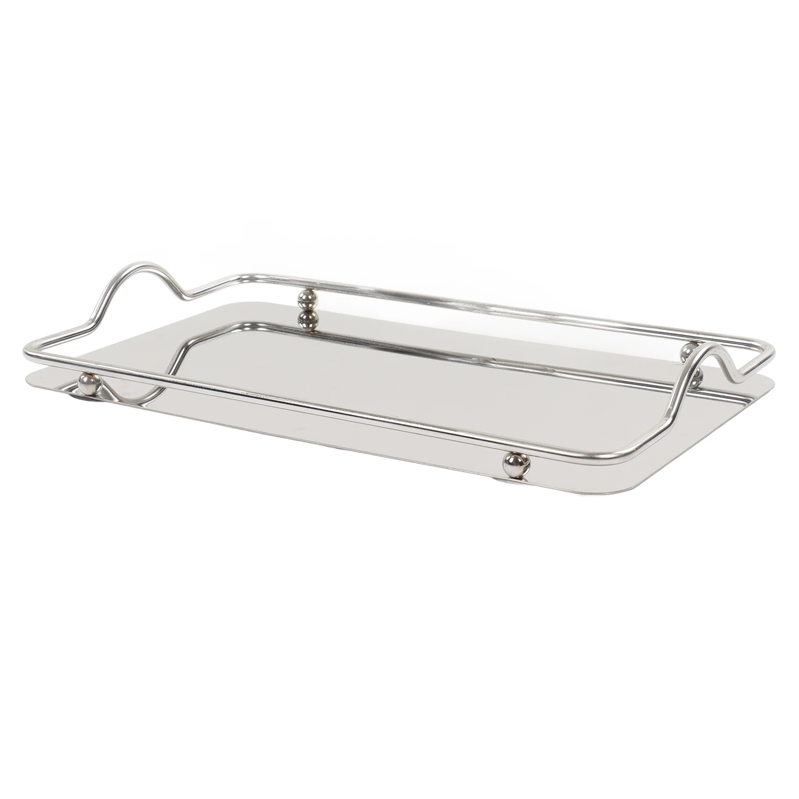 

Commercial Dishes Tray Large Rectangle Tray Stainless Steel Home Living Room Commercial Dishes Tray for Coffee Cups Fruit