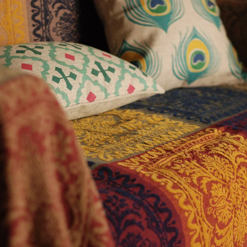 Bohemian Cover Blanket Sofa Towel Fabric Sofa Cover Grunge Living Room Sofa Decoration Bedding Home Decoration Throw Blanket