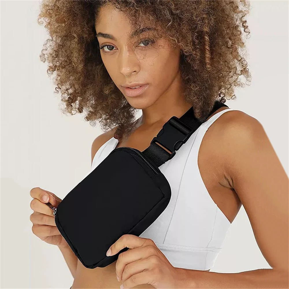 

1pc Unisex Chest Bag Buckle Nylon Multifunctional Belt Bag, Sports Adjustable Shoulder Waist Bag