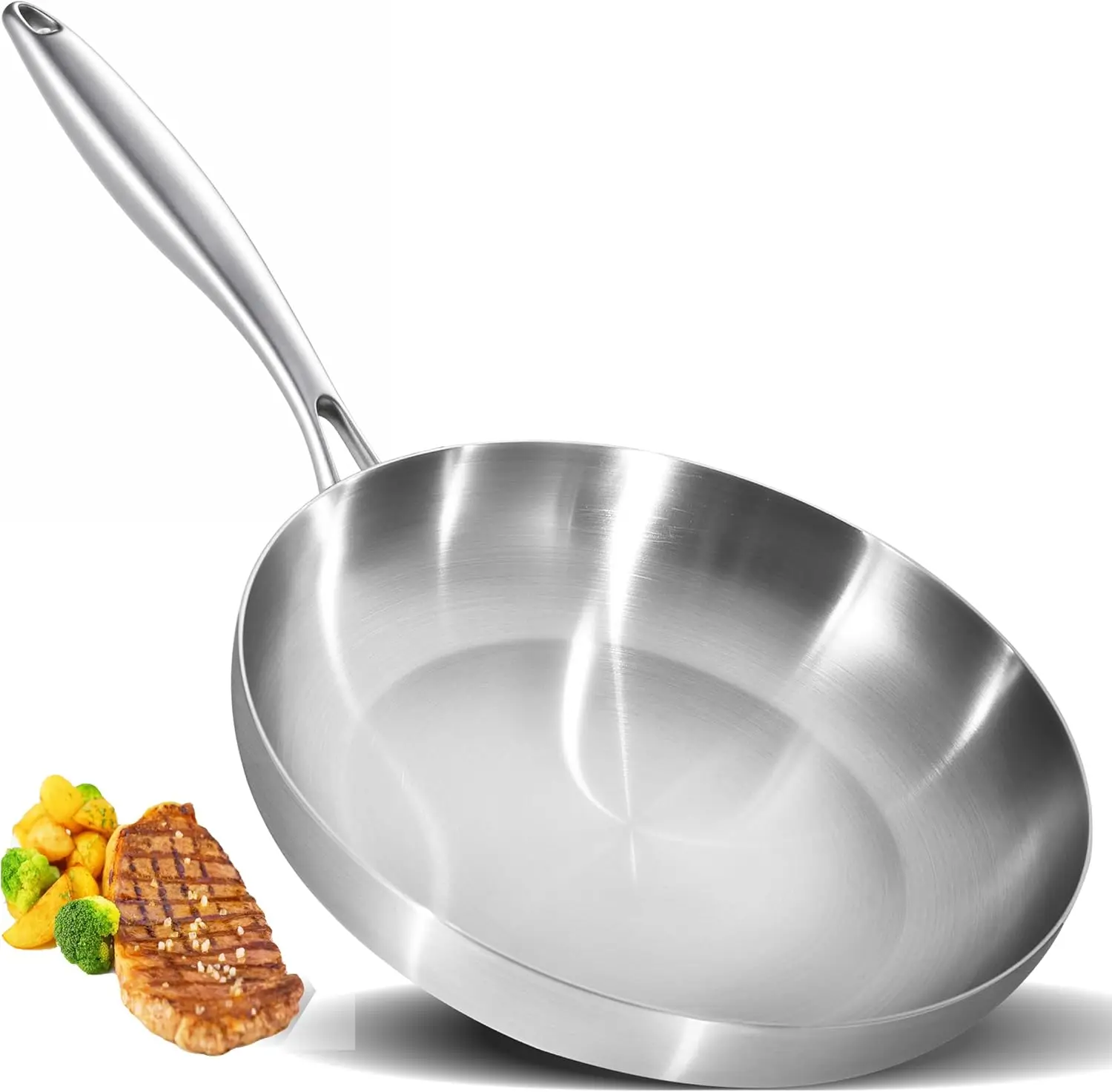 

Трехслойная сковорода из нержавеющей стали — сковорода, которую можно мыть в духовке и в посудомоечной машине со съемной ручкой