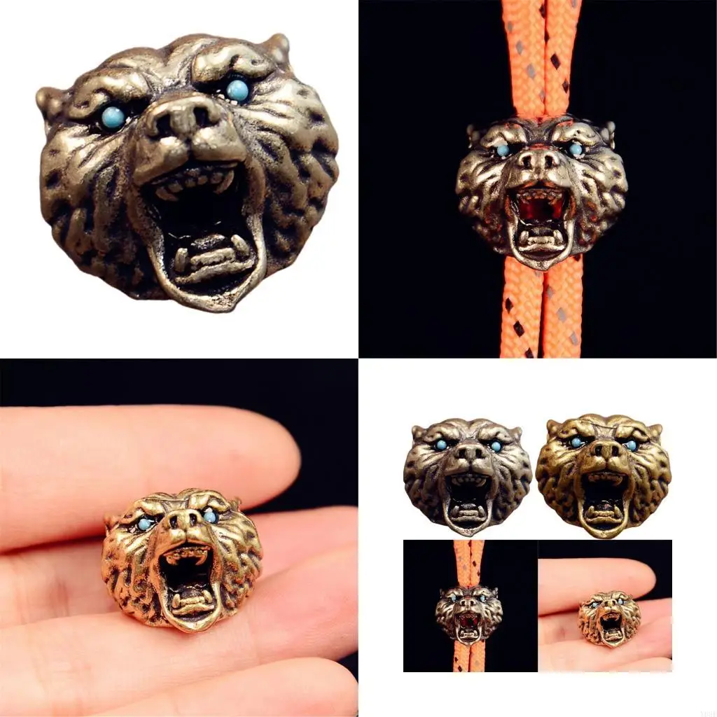 

Unique Leopard Design Metal Pendant Large Hole for DIY Bracelets and Necklaces Y08E