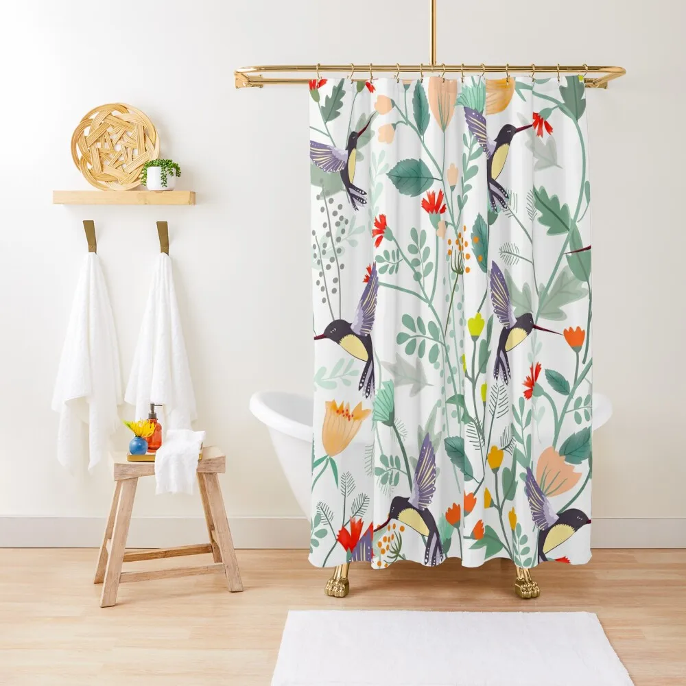 

birds and flowers Shower Curtain Bathroom And Shower Products Waterproof Shower Curtain And Anti-Mold