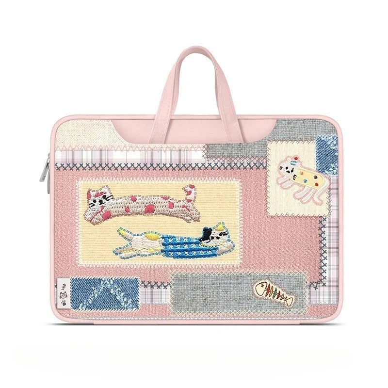 13/16in Fashion Laptop Case Cartoon Design Computer Protection Case Ipad Laptop Bag Student Stationery Office Worker Supplies