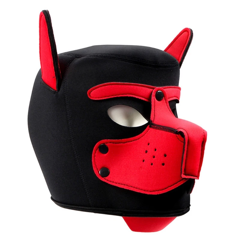 

Sexy Dog Headgear Couples Game Sex Toy Fetish Soft Dog Slave Face Mask with Ears for Couple Cosplay Costumes N7YF