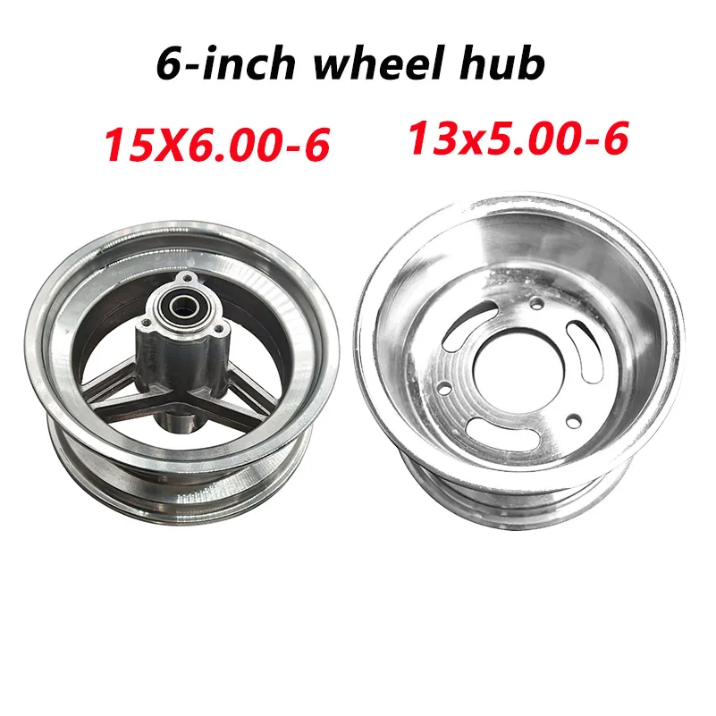 6 inch Aluminium Alloy Wheel Hub Rim Fit For 110cc 125cc Quad Go Kart ATV Scooter 13x5.00-6 15x6.00-6" Tire Parts