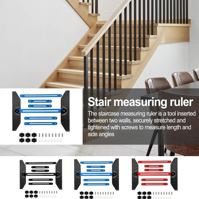 Stair Tread Template Adjustable Measurement Tool Aluminum Alloy Replacement Template Step Clamp Plates Hand   Design For Risers