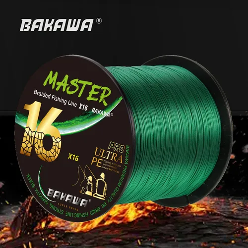 Imagen 2 del producto Línea de pesca BAKAWA trenzada X16 500M accesorios de pesca 16 hebras PE trenzado equipo de pesca de carpa pesca de agua de mar agua dulce