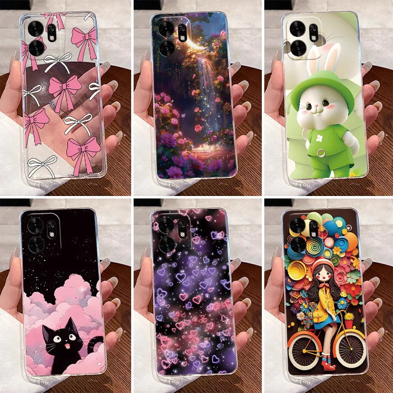 For Honor 500 Smart 5G Case LNA-NX1 Clear Luxury Cute Love Rabbit Funny Soft Silicone Phone Case For Honor 500Smart Back Cover