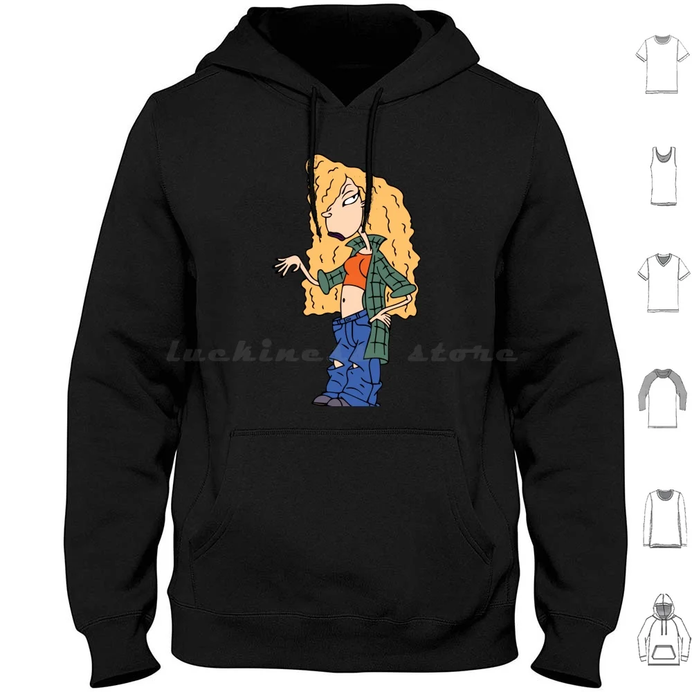 Debbie ( Black ) Hoodie Cotton Long Sleeve Wild Thornberrys Thornberrys Debbie Thornberry Debbie Lisa Nick Cartoon Nostalgia