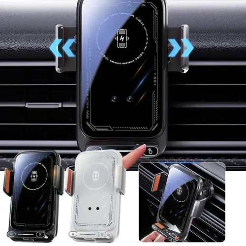 Imagen 2 del producto Cargador magnético de 15W, soporte inalámbrico para teléfono de coche, puerto de succión magnético de 66w, carga rápida, soporte inteligente para teléfono de coche con detección automática