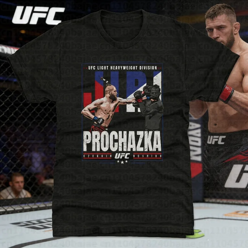 

2025-26 Summer UFC Ultimate Fighting Championship Men's and Women's Casual Sports 100% Cotton Printed T-shirt Comfort Top Loose