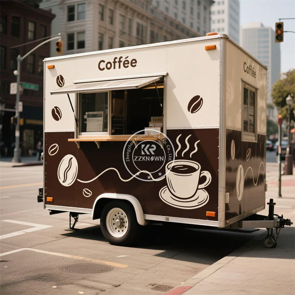 

Street Mobile Hot Dog Ice Cream Cart Fast Food Cart Trailer Custom Concession Mobile Food Truck With Full Kitchen