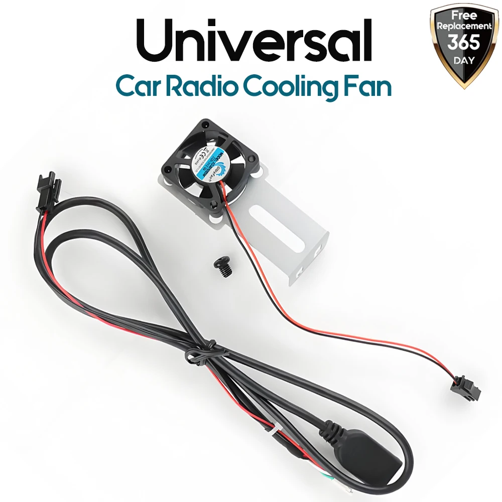 Universal Car Radio Cooling Fan for Various Android Multimedia Player Head Unit Radiator with Iron Bracket car radio