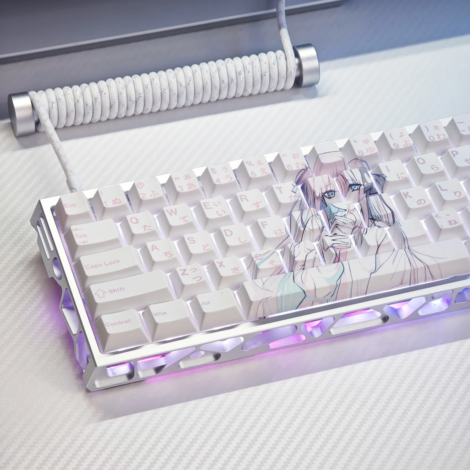 

73 Keys Nakano Nino Keycaps Chreey Height PBT Engraving Animation Game Custom Key Caps for Mechanical Keyboards Wooting 60 67 68
