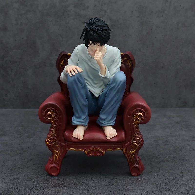 

Death Note Squatting Posture Anime Figure Pvc Collectible Model Armchair Desktop Decoration Anime Peripheral Gift For Collectors