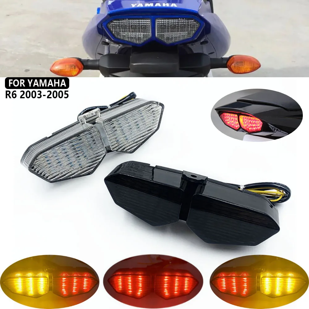 For Yamaha YZF R6 2003 2004 2005 Rear Brake Tail Light Motorcycle LED Taillight for Yamaha YZF R6 2003-2005 YZF R6S 2006-2008