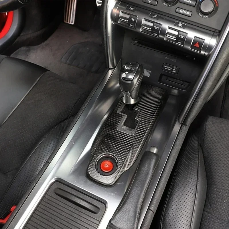 

Для Nissan GTR R35 сухое углеродное волокно 2008-2016 центральная консоль панель шестерни декоративная рамка отделка внутренняя запасные аксессуары