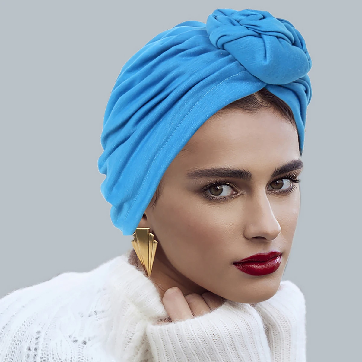 Ramadan Muslim Fashion Turban Cap Solid Color Women Hijabs Islamic Head Scarf Ladies Head Wrap Indian Inner Hijabs Bonnet