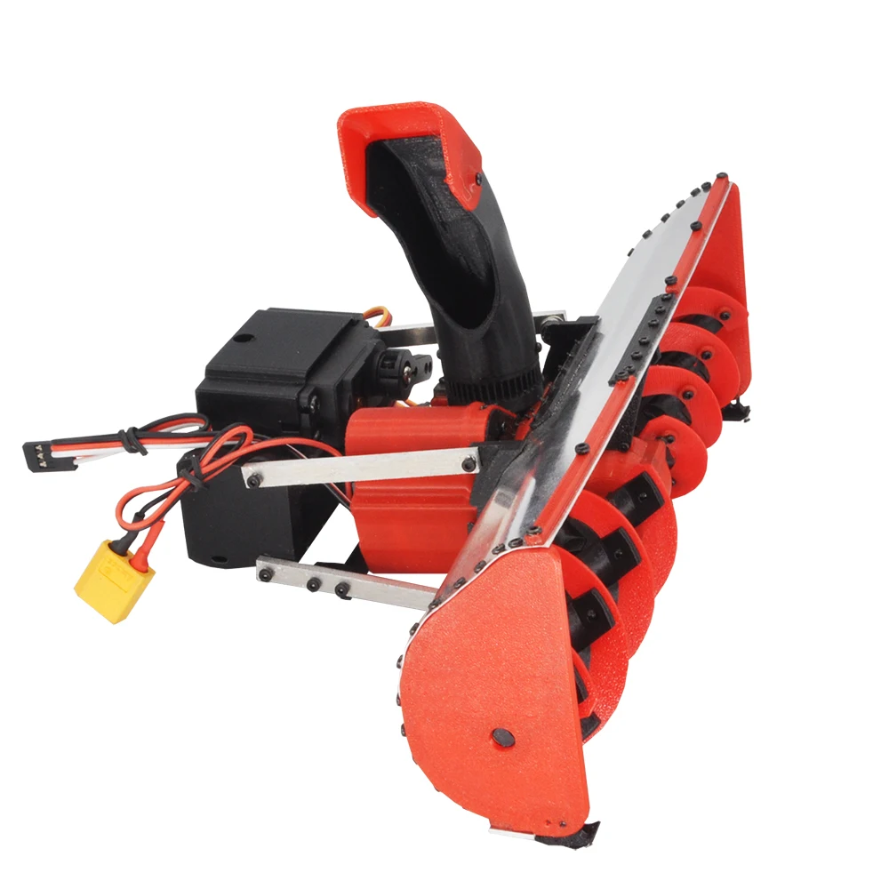 3D 인쇄 된 눈 송풍기 눈 삽 리프트 터빈이있는 RC 금속 Snowplow RC 크롤러 자동차 용 눈을 불고 Tamiya 트럭 불도저 자동차