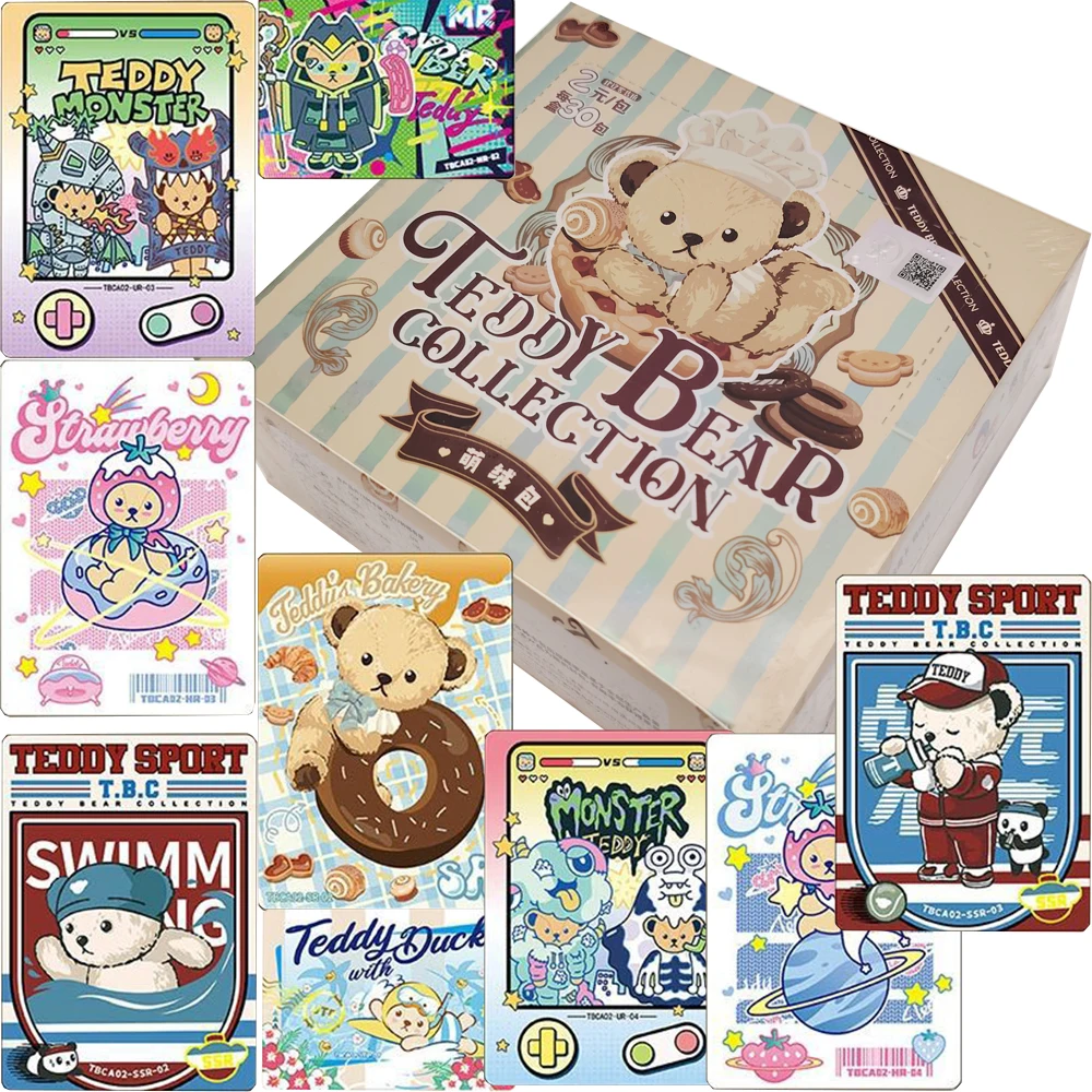 Genuine Teddy Bear Collection Cards Cartoon Premium Design Fashion Animal Exquisite Cards Peripheral Toys Kids Christmas Gifts