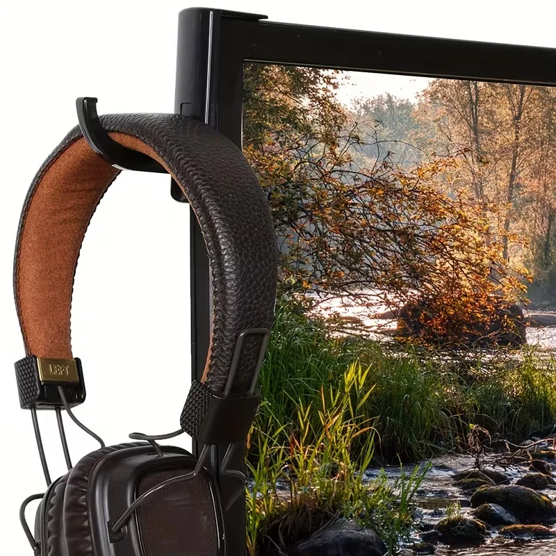 Sturdy Desk Headphone Hanger: Space-Saving Hook for Gaming, Work, and Music - No Power Required
