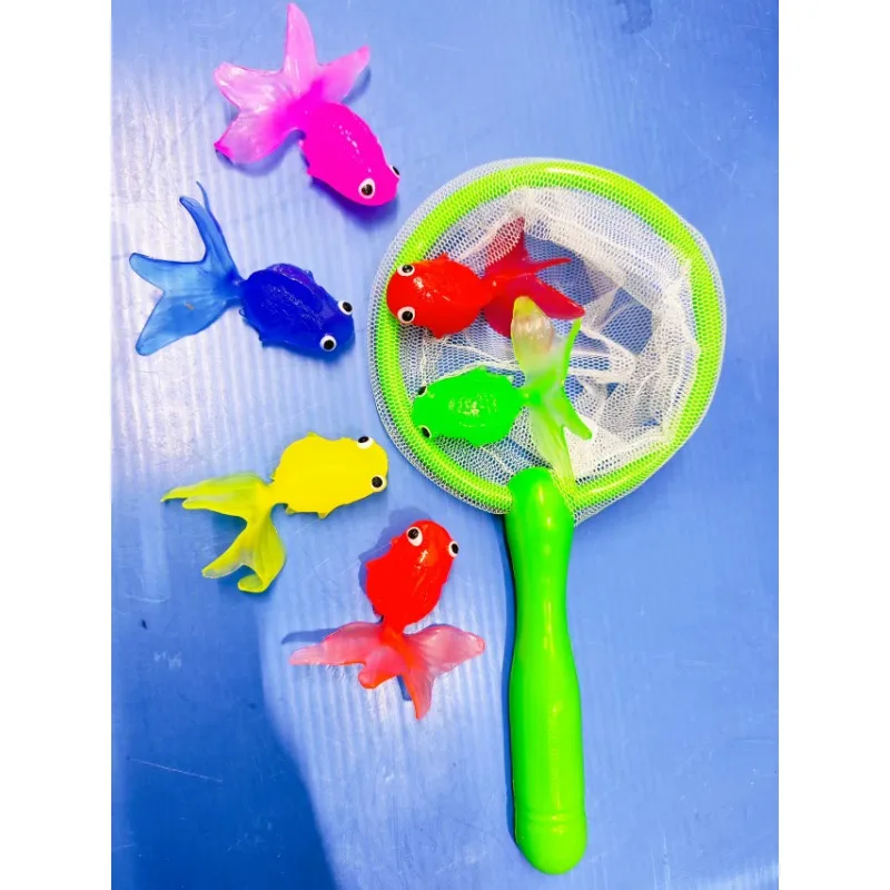 Children's Bathtub Swimming Floating Simulation Goldfish Model Soft Rubber Marine Life Water Puzzle Parent-Chil Toy Gift