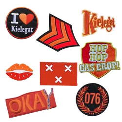Carnival Red And Orange Embleem for Clothing Iron on Embroidered Sew Applique kielegat Patch 076 Patches