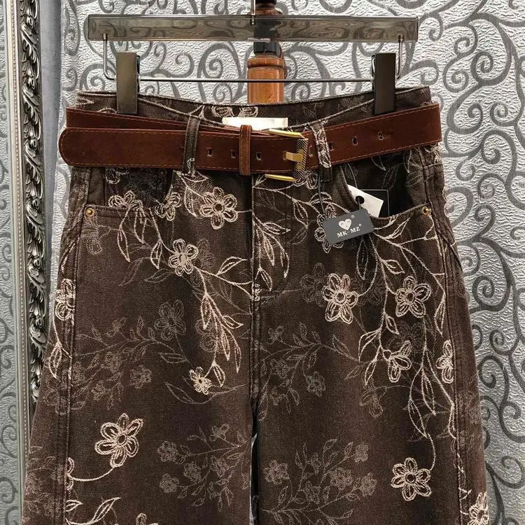 High Waist Wide Leg Slimming Straight Jeans Women's Fashionable Spring Autumn Style New Arrival 2025 Early Autumn Denim Pants