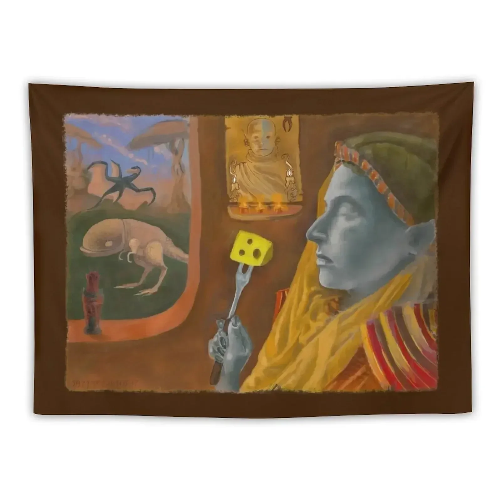 

Dream caused by the flight of a cliff racer around a guar a second before awakening Tapestry Home Decorations Aesthetic Tapestry