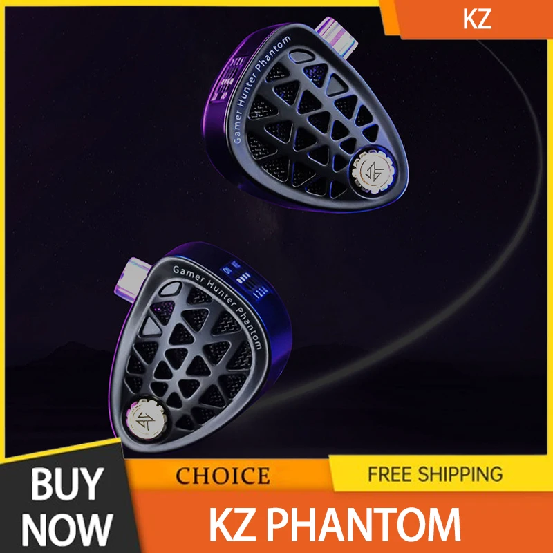 

KZ Phantom Hi-Fi: Флагманские игровые внутриканальные наушники для киберспорта с цельнометаллическим корпусом и премиальной литой конструкцией, обеспечивающие превосходное звучание для FPS-игр