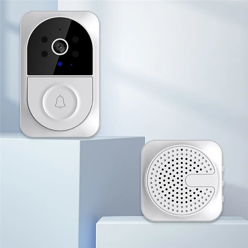 Умный беспроводной дистанционный видеодверной звонок с перезвоном Wi-Fi, дверной звонок, белый умный дверной звонок Cam-ABJU