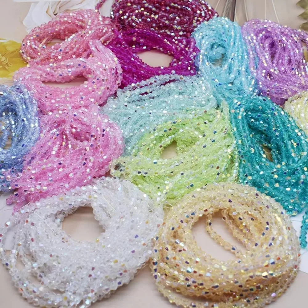 10 шт., 4 мм, двухконусные хрустальные бусины, стеклянные DIY свободные бусины-разделители, австрийские граненые красочные хрустальные бусины, браслеты, принадлежности для сережек