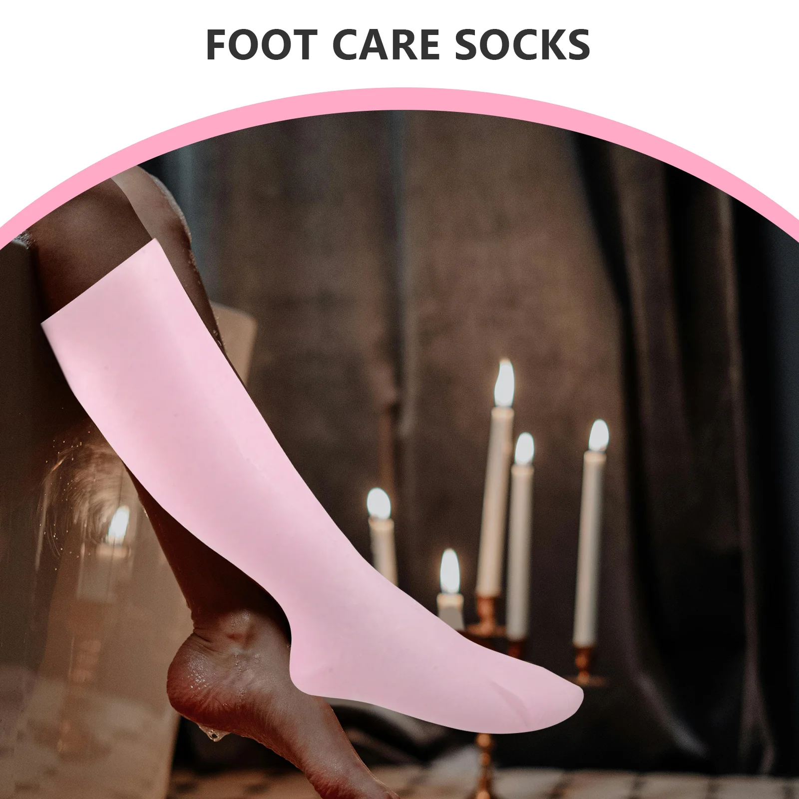 Long Elastic Cuff Moisturizing Socks for Dry Cracked Feet Sebs Material Breathable Sleeping Socks Overnight Repair
