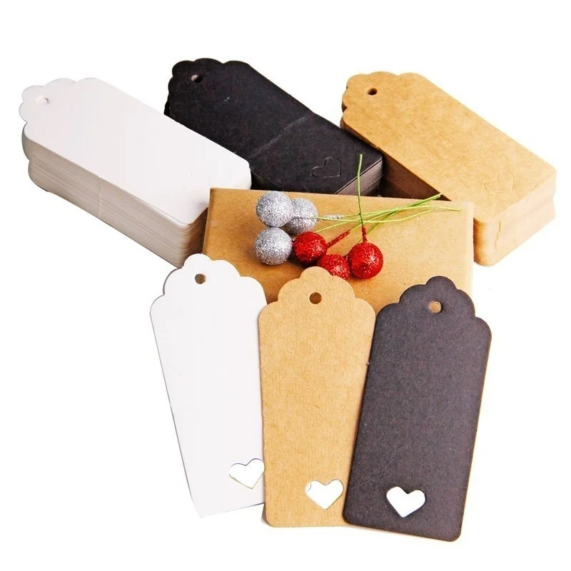 50 SZTUK Papierowe etykiety DIY Puste etykiety Kraft Wisząca etykieta na wesele Urodziny DIY Kraft Prezenty Pakowanie Dekoracje Materiały eksploatacyjne — zdjęcie 7