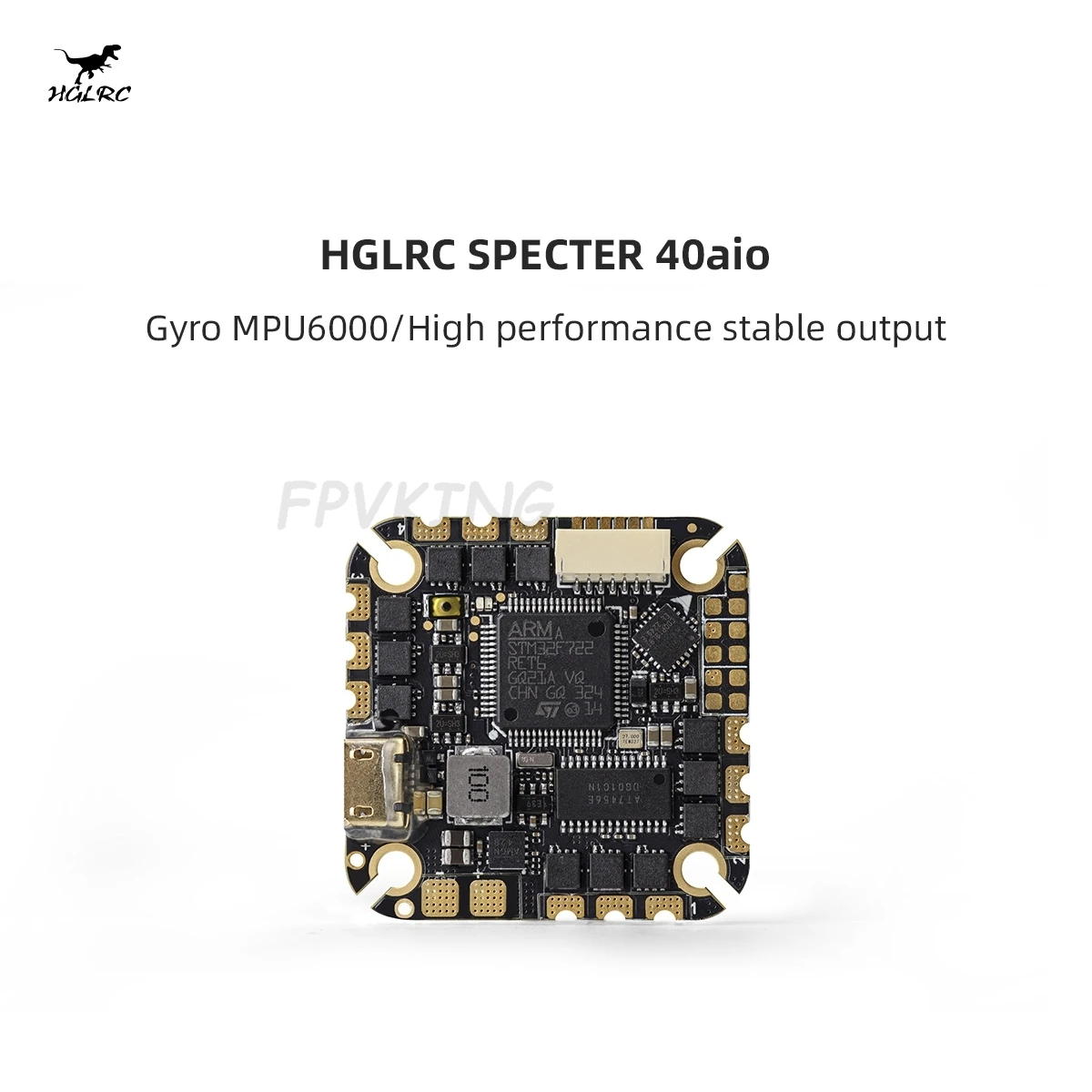 HGLRC SPECTER F722 40A AIO Flight Controller with MPU6000 Gyro 40A ESC 4-6S 25.5x25.5mm for 2-4 Inch RC FPV Freestyle Drone