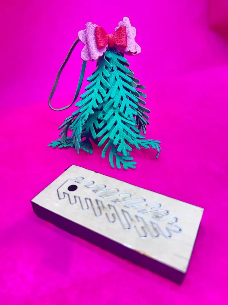 

DIY ело кожаный дырокол, форма для высечки, крафт-инструмент для рукоделия из кожи, рождественская елка, изготовленная на заказ штамп для резки кожи